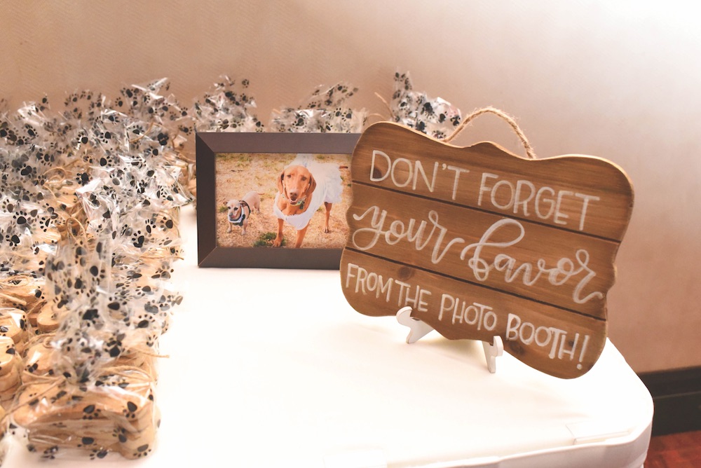 wedding decor sandia event center sandia casino dogs puppies dog treats goodie bags wedding venue