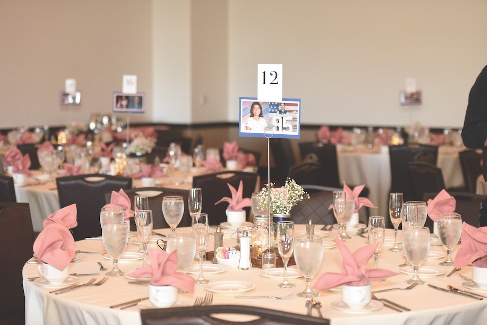 wedding reception sandia event center sandia resort and casino table setup